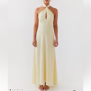 Peppermayo Exclusive - Adrienne Linen Maxi Dress - Lemon